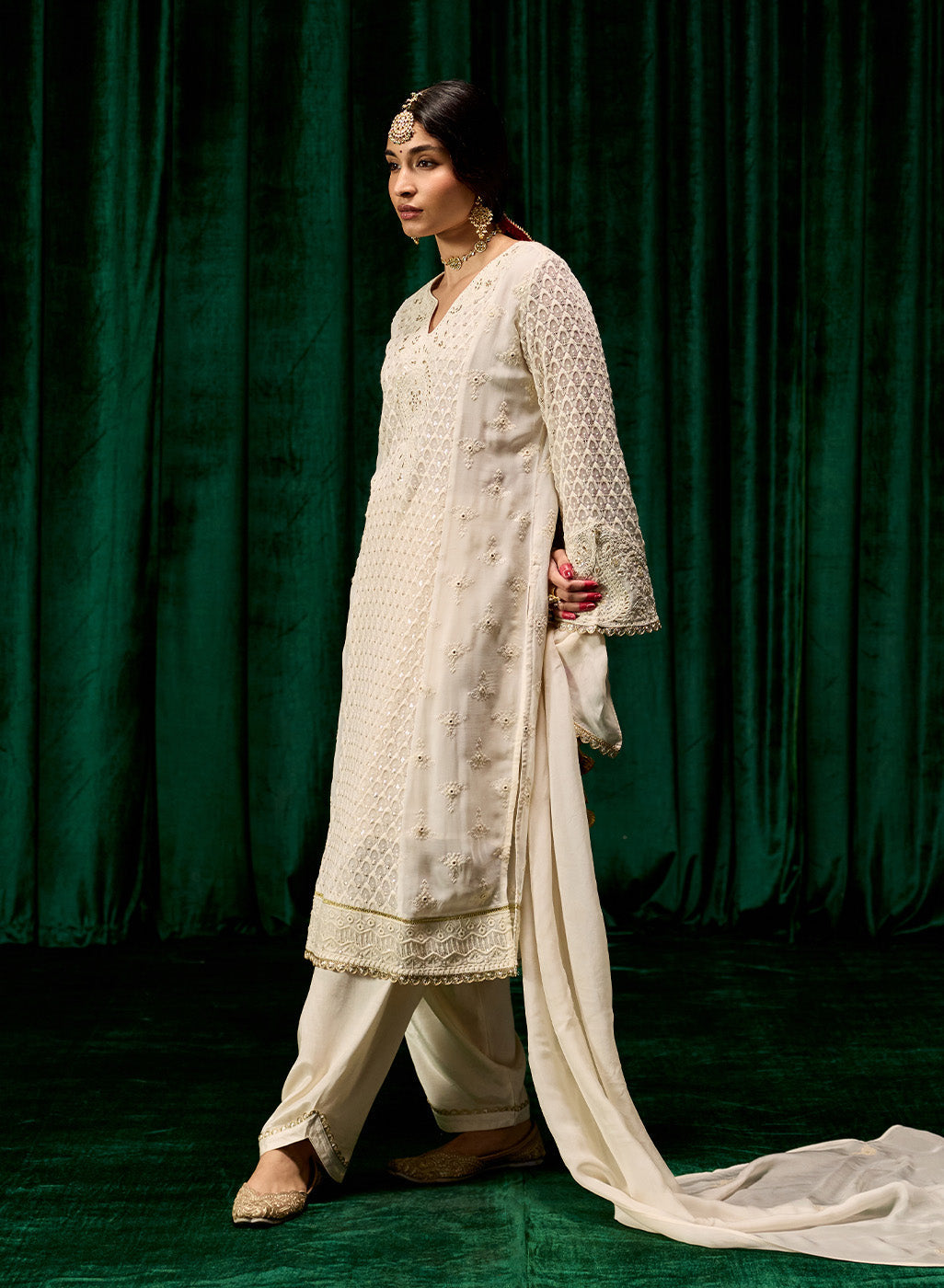 Eshal Spa Embroidered Straight Suit Set with Dupatta